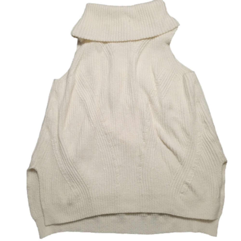 Anthropology Angel of the North Cream Sleeveless Sweater